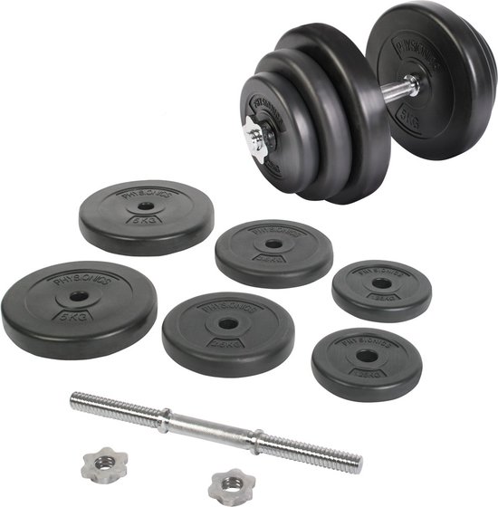 HOMCOM Halterset in totaal 2 x 8 kg - spiertraining en gewichtheffen