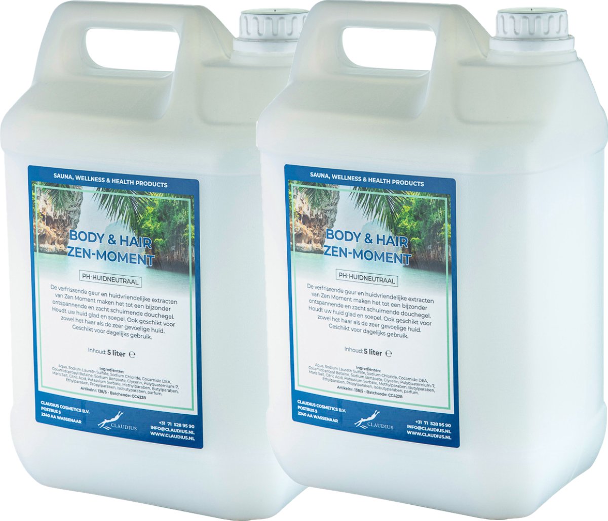 Goedkoopste Body & Hair Zen Moment - 5 Liter - set van 2 stuks - 2 in 1 voor lichaam en haar.