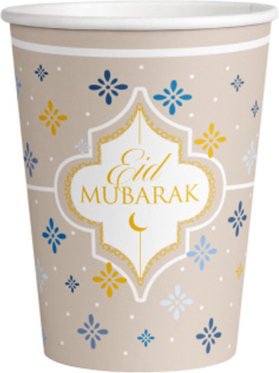 Eid Mubarak bekers | 8 stuks