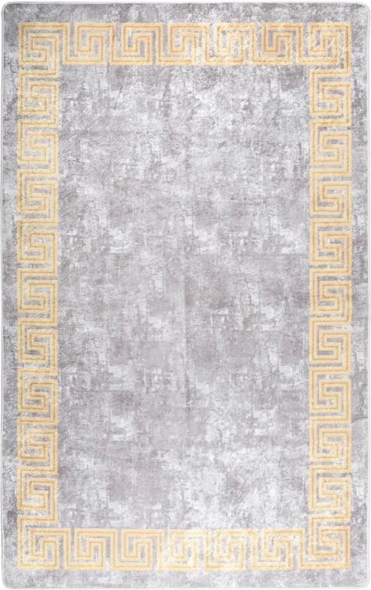 Vloerkleed - wasbaar - grijs - anti slip - zacht - decoratie - bescherming - fluweel - weinig onderhoudt - 80 - 150 cm