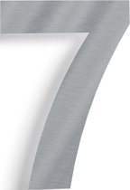 RVS (plak)huisnummer 7 - 15 - Lengte:  1.5cm - Kleur: Zilver