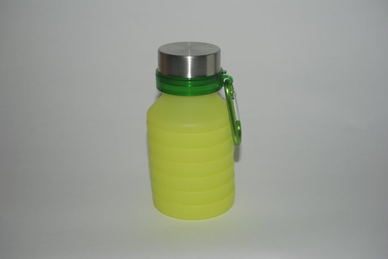 Opvouwbare Fles - Groen - Waterfles - Drinkfles - Bidon - Sport fles - Wandel fles - Opvouwbare beker -