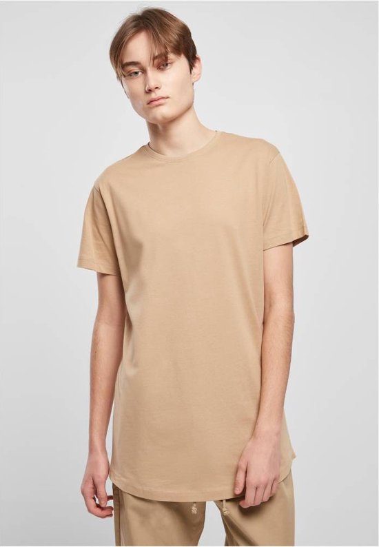 Urban Classics - Shaped Long Heren T-shirt - XL - Beige