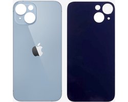 iPhone 14 Plus Blauw Achterkant glas met Logo | Back cover glas | Behuizing glas | Big Hole | Reparatie Onderdeel | Blue | Apple Onderdelen