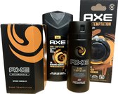 AX Dark Temptation Package - Après-rasage / Gel douche / Deo Spray / Désodorisant pour voiture