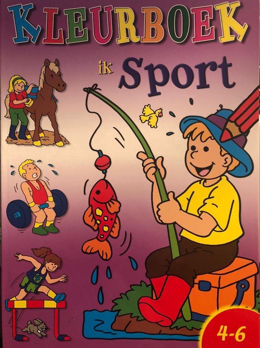 kleurboek Sport Ik sport met leuke kleurplaten