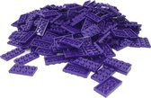 100 Bouwstenen 2x4 plate | Paars | Compatibel met Lego Classic | Keuze uit vele kleuren | SmallBricks