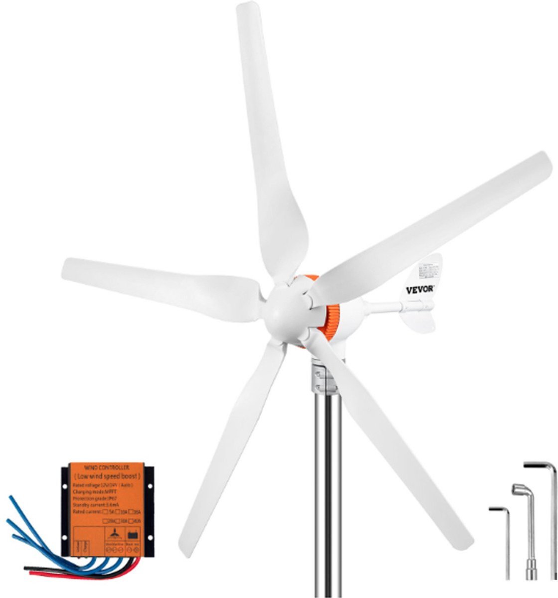 Lfhelper Mini Vertikale Windturbine – 25 W, 3-Blatt, Mit Stativ – 100-600 U/min, 1-15V – Für Haushalt, Leise & Effizient