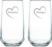 Drinkglas gegraveerd - 47cl - Bomma-Bompa-hartje