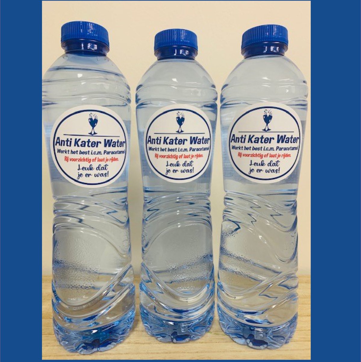 Anti Kater Water stickers: Bruiloft-trouwen- trouwbedankje- bruiloft bedankje- verjaardag bedankje- 50 jaar feest- verjaardag- 28 stickers voor waterfles