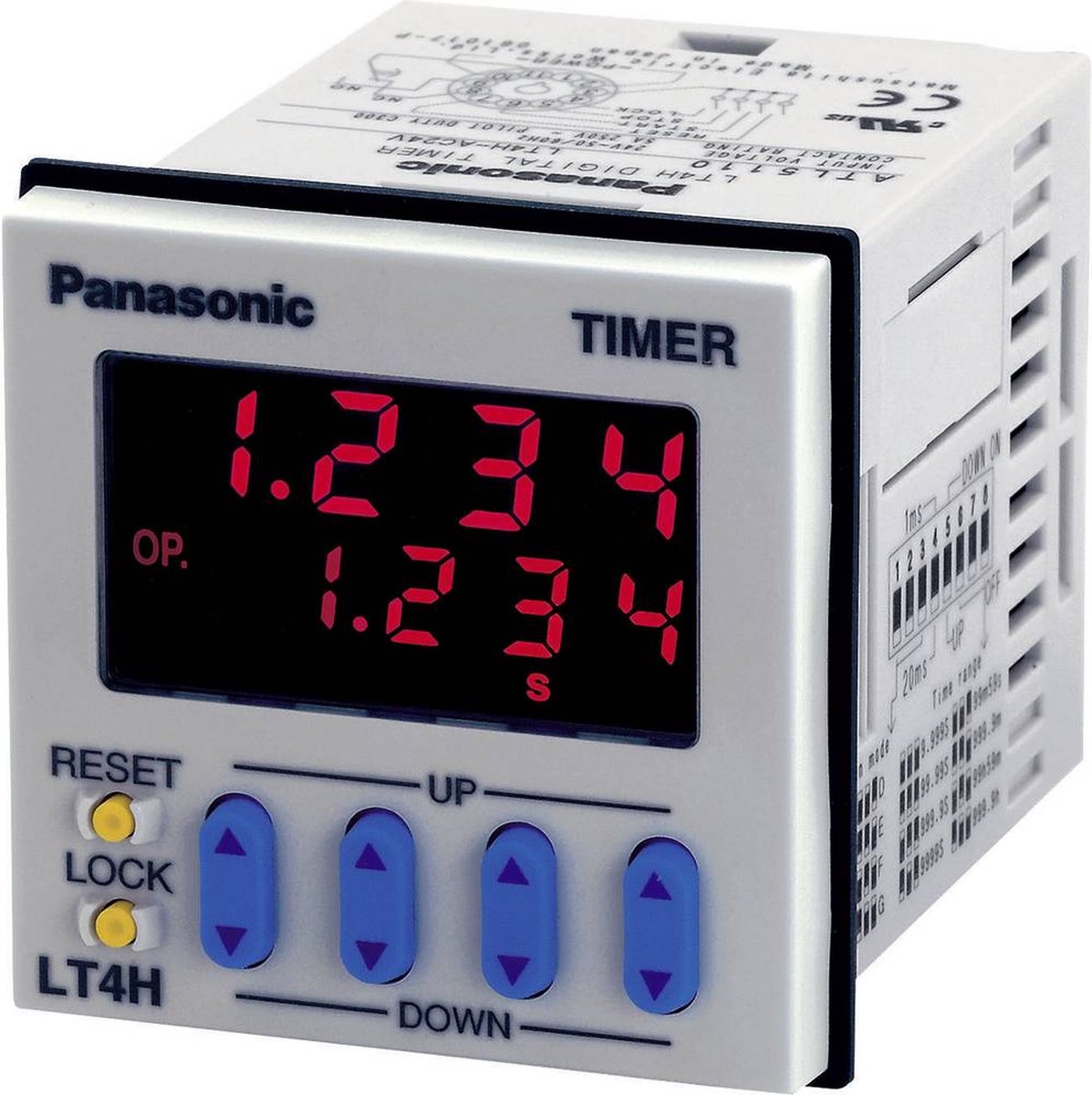 Panasonic LT4H24ACJ Tijdrelais Multifunctioneel 24 V/DC, 24 V/AC 1 stuk(s) Tijdsduur: 0.001 s - 999.9 h 1x wisselcontac