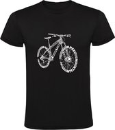 Fiets in woorden Heren T-shirt | wielrennen | mountainbike | fietsen