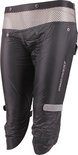 Zwarte Rainlegs legging met een grijs net bovendeel en reflecterende band.