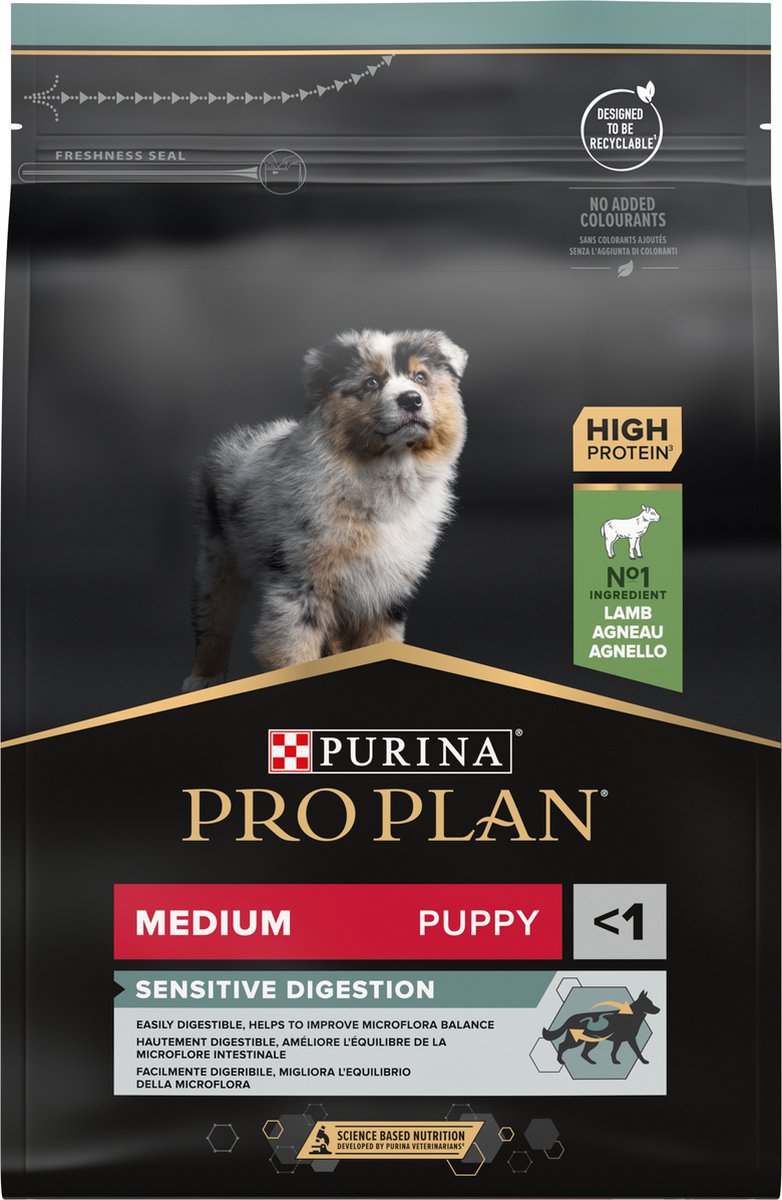 Pro Plan Medium Puppy Sensitive Digestion Lam 4 x 3 kg