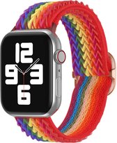iMoshion Bandje Geschikt voor Apple Watch Bandje Series 1 / 2 / 3 / 4 / 5 / 6 / 7 / 8 / 9 / SE - 38 / 40 / 41 mm - iMoshion Elastisch nylon band - Meerkleurig