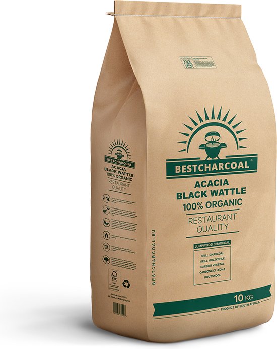 Bestcharcoal - Houtskool Acacia Black Wattle - 10kg