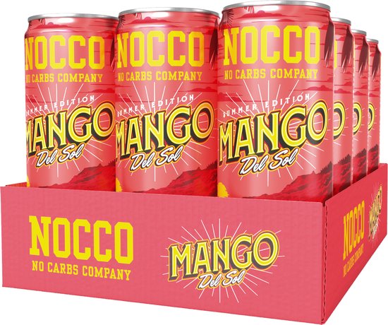 NOCCO BCAA Drink Mango del Sol 12 x 250 ml - No Carbs Company - Energiedrank, Suikervrij
