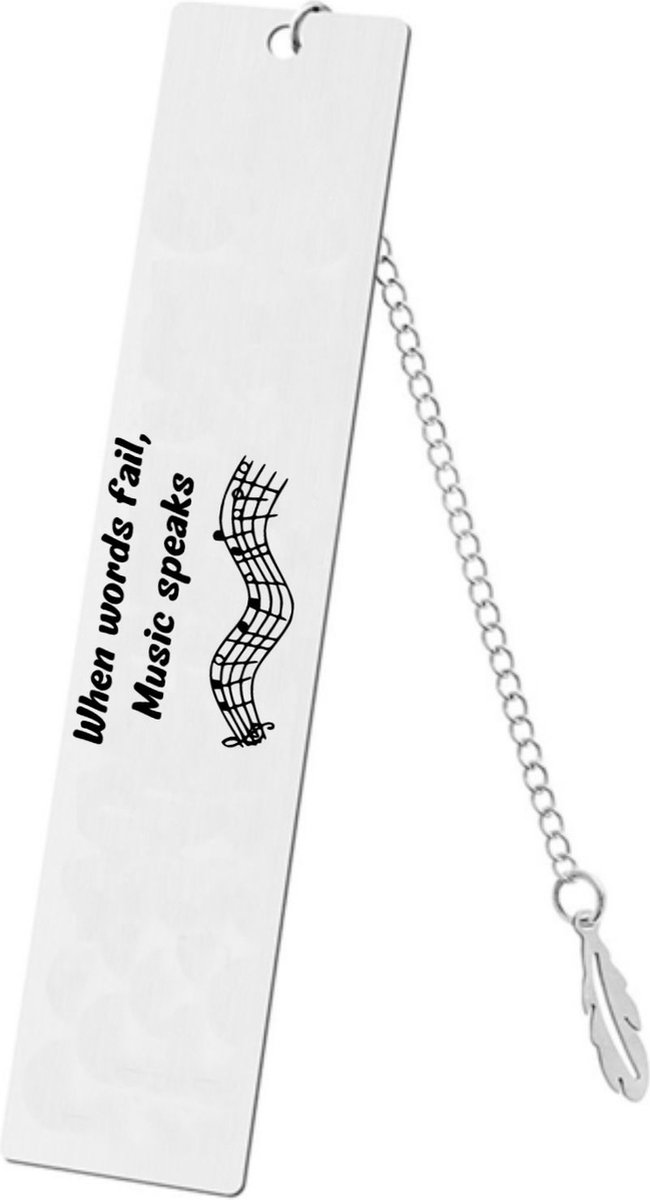 Akyol - muziek sleutelhanger boekenlegger - Muzieknoot - vriend of vriendin - muziek liefhebber - leuke kado voor iemand die van muziek houd