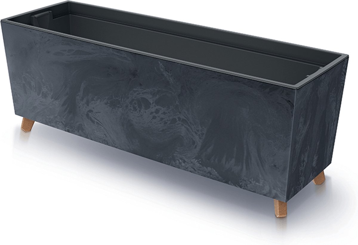 Prosperplast Urbi Case Plantenbak, met betoneffect, met binnenpot, bloembak, voor binnen en buiten, rechthoekig, kunststof, 77 x 23,5 x 68,7 cm, antraciet Prosperplast Urbi Case Plantenbak, met betoneffect, met binnenpot, bloembak, voor binnen en buiten, rechthoekig, kunststof, 77 x 23,5 x 68,7 cm, antraciet