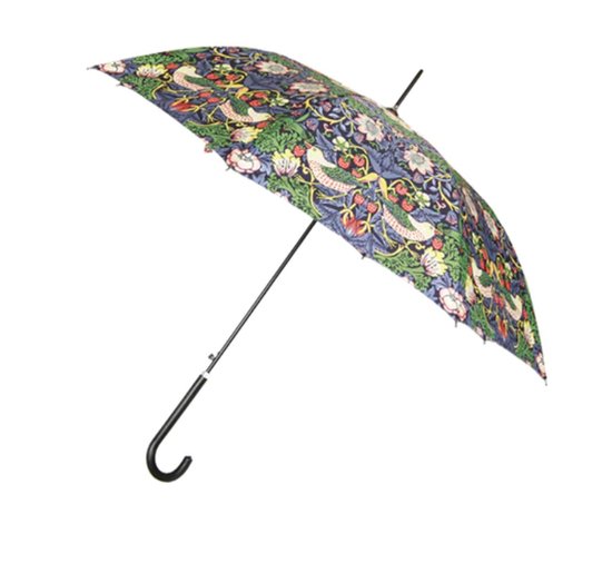 Paraplu groot - Haak - Strawberry Thief Blue - William Morris