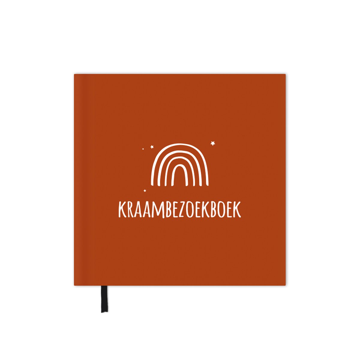 Kraambezoekboek | roest | terracotta | regenboog | kraamboek invulboek | kraamvisiteboek