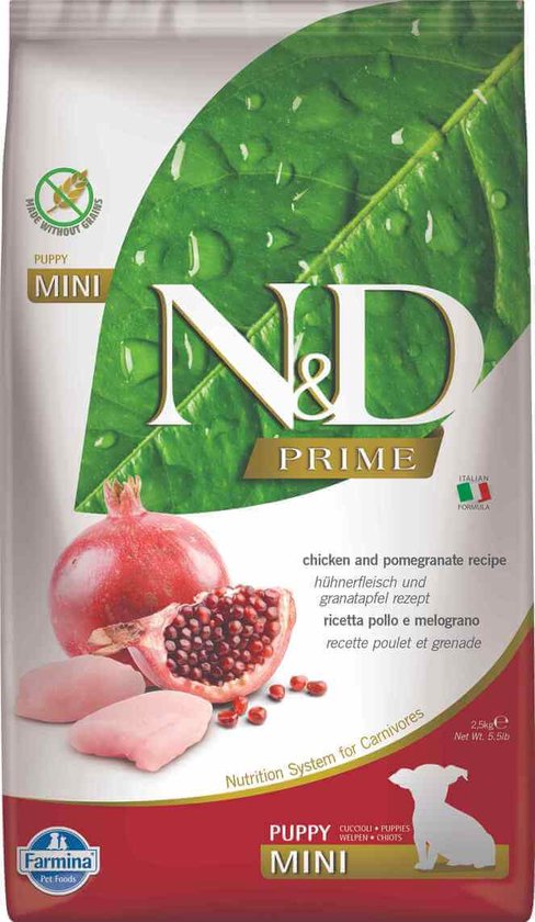 N&D Prime puppyvoeding Kip small breed 2.5 kg.