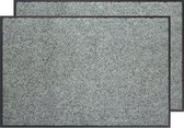 Wash & Clean deurmat, droogloop, ook voor professioneel gebruik, kleur "grijs" machine wasbaar 30°, 90 cm x 60 cm.