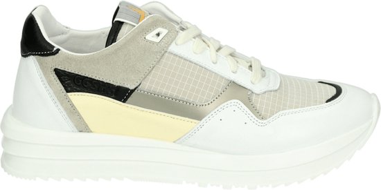 Giga Shoes G4081 - MeisjesLage schoenenKindersneakers - Kleur: Wit/beige - Maat: 42