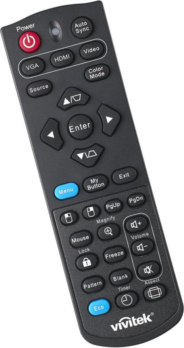 Afstandsbediening geschikt voor de VIVITEK DH268 beamer, vervangt XX5040005400