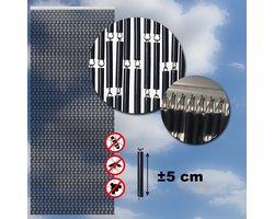 Wicotex - Vliegengordijn - Deurgordijn - Tubes - Hulzen - Afmeting 100x232cm - Zwart