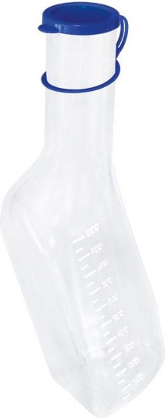 WiBaMed - Urinefles - Plasfles - Urinaal - Voor Mannen - 1 liter inhoud - afsluitbaar. De meest verkochte plasfles van Europa!