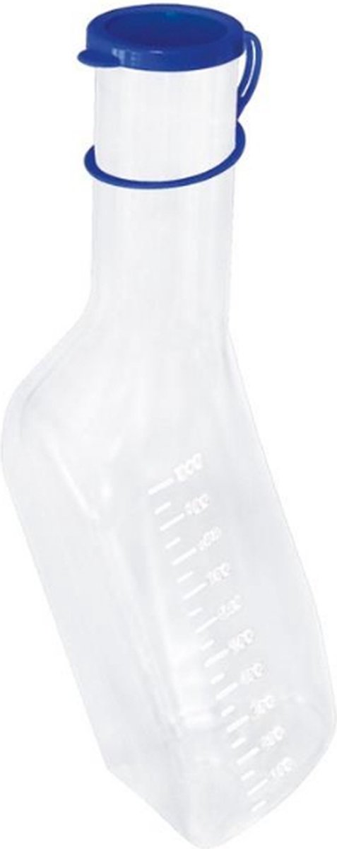 Goedkoopste WiBaMed - Urinefles - Plasfles - Urinaal - Voor Mannen - 1 liter inhoud - afsluitbaar. De meest verkochte plasfles van Europa!