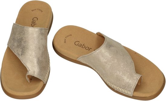 Gabor -Dames - goud - slippers & muiltjes - maat 38