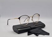 Min-bril -1,5 Unisex afstand metalen bril op sterkte in zwarte metalen compacte brillenkoker met dokje - goud - bijziend bril - GEEN LEESBRIL - heren dames bril voor bijziendheid -1.5 - lunette pour ordinateur - 023 Aland optiek