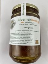 Honingland: Bloemenhoning, Miel toutes fleurs + Royal Jelly, Gelee Royale 1000 gram