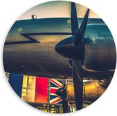 WallClassics - Cercle mural en panneau de mousse PVC - Côtés d' Avions - 60x60 cm Photo sur cercle mural (avec système d'accrochage)