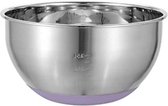 Grand bol à mélanger bol à mélanger en acier inoxydable avec base en silicone antidérapante bol à mélanger en métal bol de cuisson bol de préparation de cuisine, 28cm
