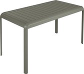 NATERIAL - Table de balcon rectangulaire IDAHO - 144 x 70 x 75 cm - 2 à 4 personnes - Aluminium - Vert - Table à manger - Table de jardin - Table d'appoint