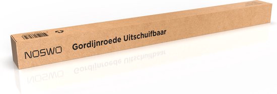 Tringle à rideaux Noswo - Extensible - 183 à 366 cm - Tringle à rideaux - Tringles à rideaux Complète - Métal - Zwart