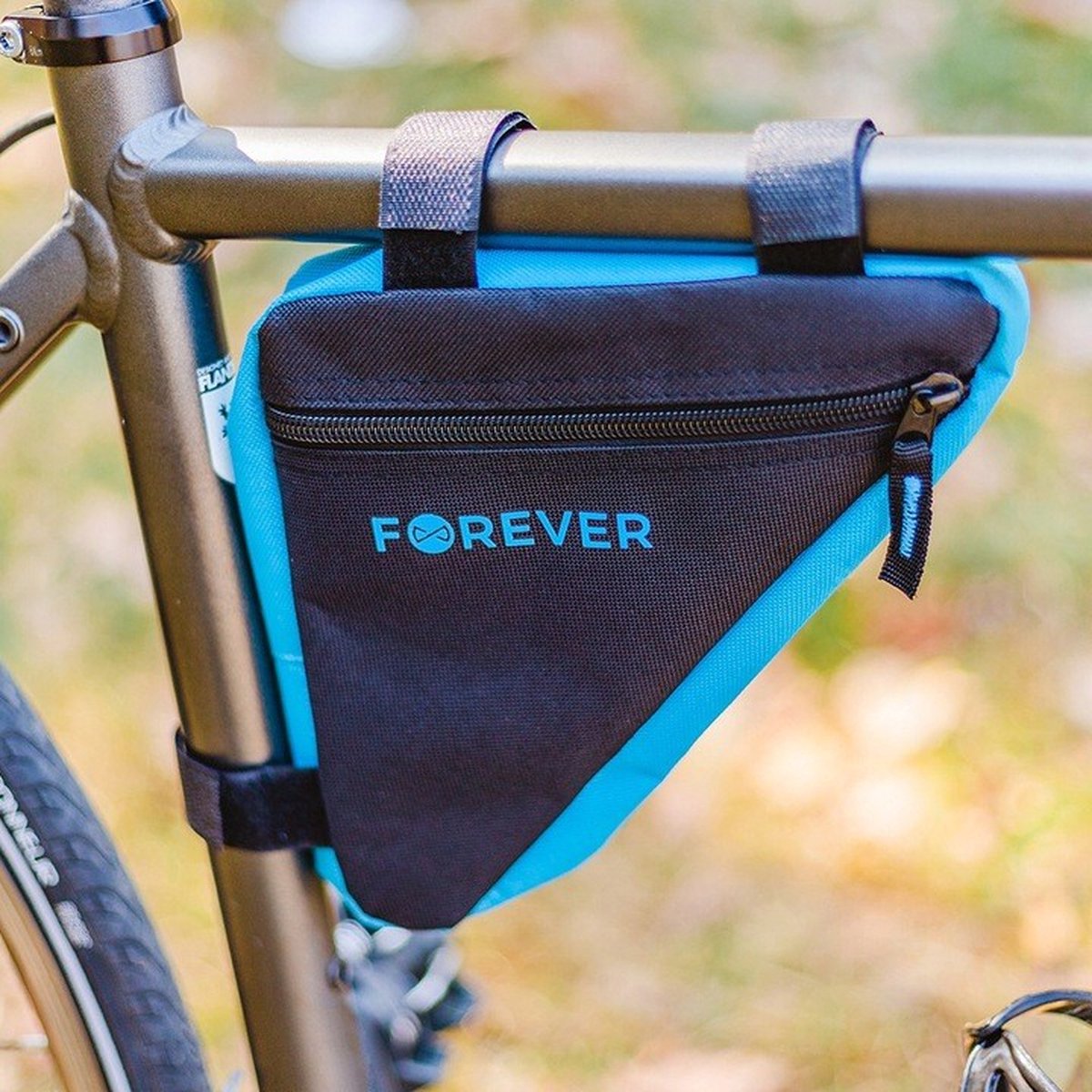 Forever FB-100 - Outdoor frame fietstas 1l - zwart-turquoise