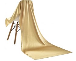 Emilie Scarves - sjaal - satijn -  goud - 200*70CM