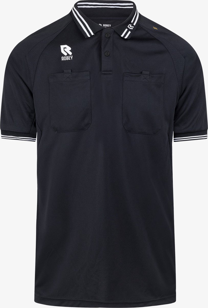 Robey Scheidsrechtersshirt Korte Mouw Heren - Zwart | Maat: L
