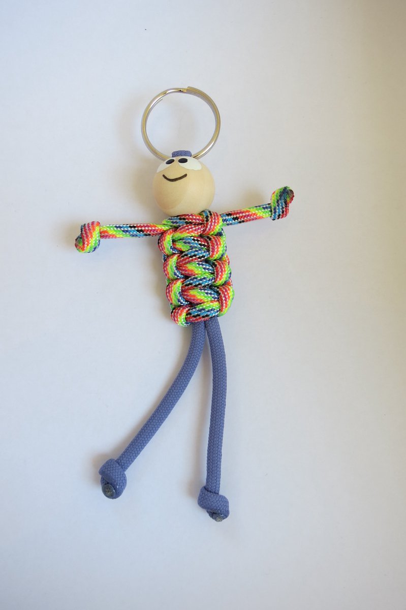 Gelukspoppetje Regenboog Licht Lila Sleutelhanger