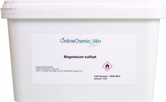Magnesiumsulfaat - 1kg - badzout - Epsom zout - Bitter zout - Foodgrade |  bol.com