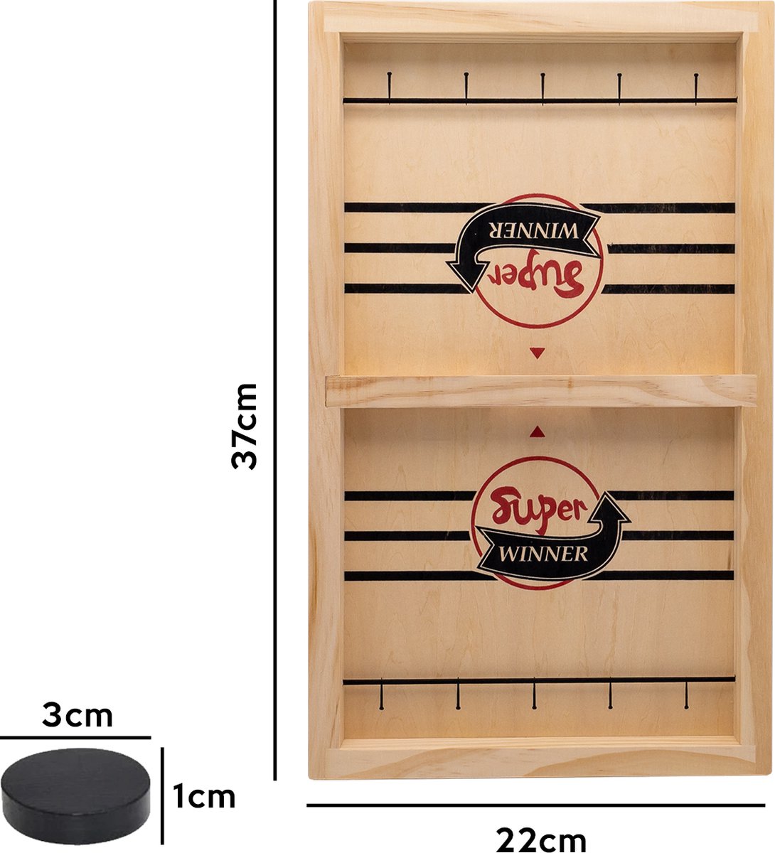 Slingpuck - Speelgoed 6 jaar - Sinterklaas Cadeautjes - Cadeau - Sling Puck - Slingshot - Speelgoed 9 Jaar - Bordspel - Sjoelbattle - Drankspel - Speelgoed 7 Jaar - Drinking Game - Spelletjes - Kinderspeelgoed 4 jaar - Houten Speelgoed 5 jaar — afbeelding 10