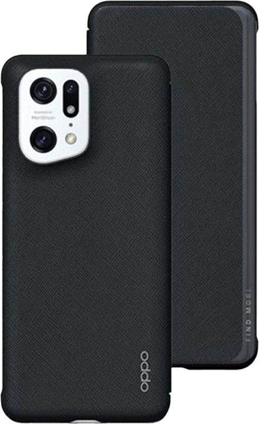 Origineel Oppo Find X5 Pro Hoesje Flip Cover Wallet Book Case Zwart 