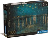 Clementoni Puzzels voor volwassenen - Van Gogh - Starry Night, Museum Puzzel 1000 Stukjes, 14-99 jaar - 39789 COMPACT BOX