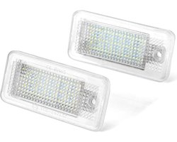 TLVX LED Kentekenverlichting Units Canbus geschikt voor / A3 / S3 / A4 B6 / S4 B6 / RS4 B6 / A5 2D Cabriolet / S5 2D Cabriolet / A6 C6 / S6 C6 / Audi S6 C6 / Avant / Q7 / 12V / Originele Pasvorm / 6000K Wit licht / License Plate (2 stuks)