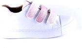 Klittenbandschoenen | Meisjes | white Pink | Leer | Shoesme | Maat 22