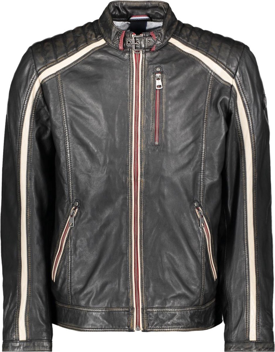 Donders Jas Leather Jacket 52354 Black Mannen Maat - 56